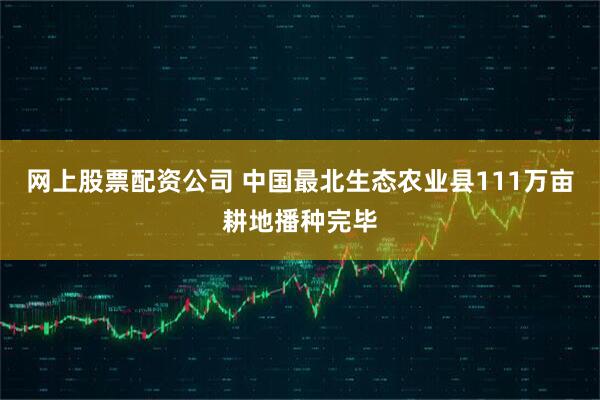 网上股票配资公司 中国最北生态农业县111万亩耕地播种完毕
