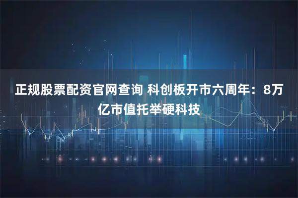 正规股票配资官网查询 科创板开市六周年：8万亿市值托举硬科技